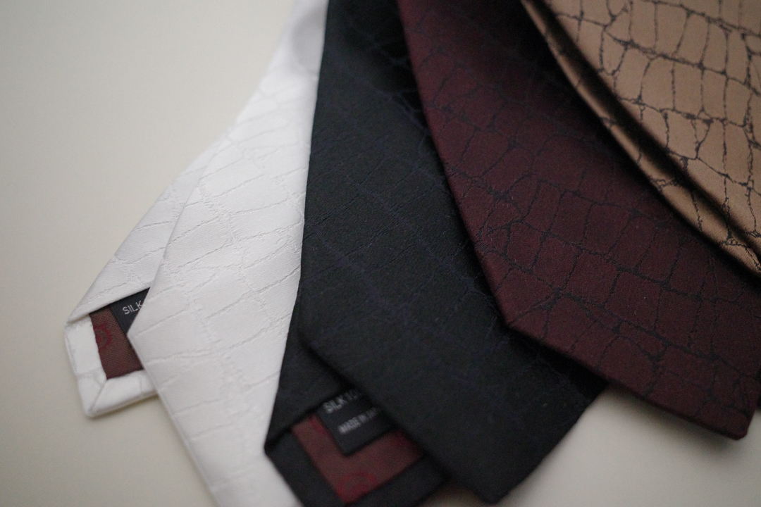 ジャカードクロコネクタイ3