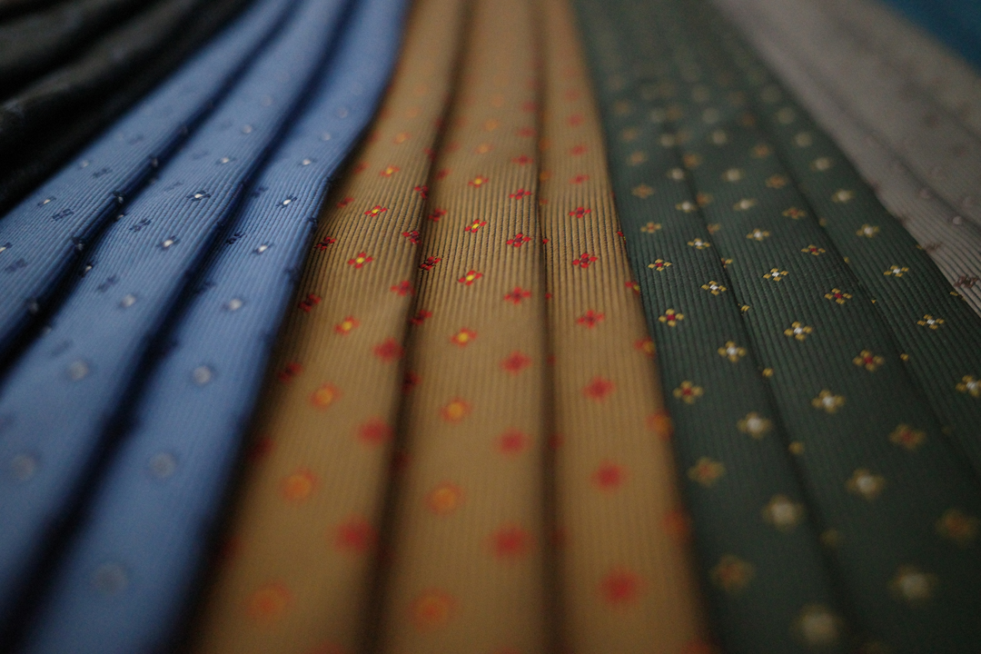 ミニスクエア小紋ネクタイ3