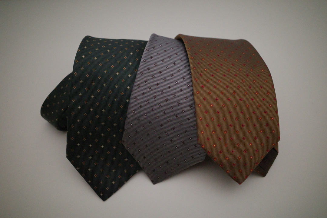 ミニスクエア小紋ネクタイ4